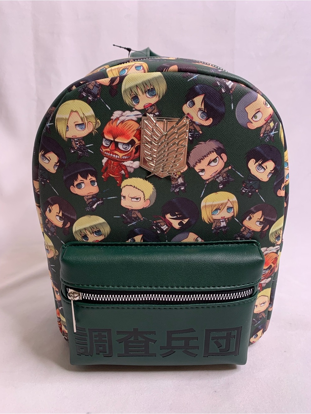Attack on Titan chibi mini backpack Green AOT bioworld loungefly NWT